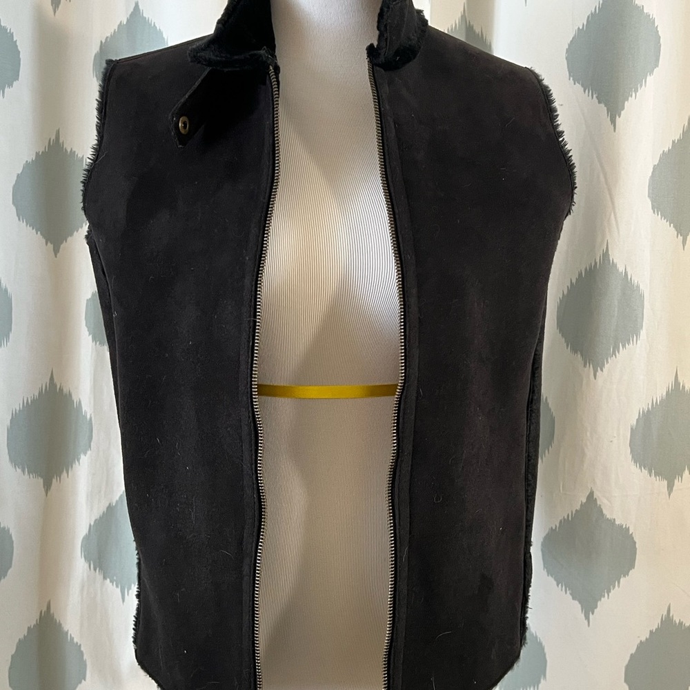 Lord & Taylor Black Acrylic Vest